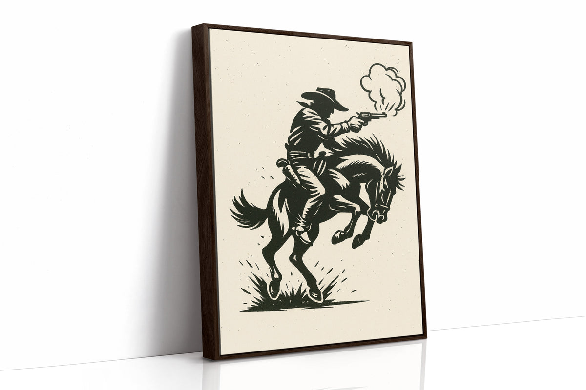 Cowboy Gunfire in the Dust