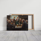 Timeless Camaraderie: Vintage Pub Celebration Canvas Wall Art
