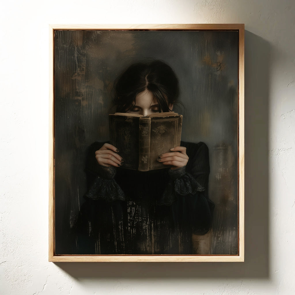 The Reader in Velvet Shadows