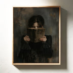 The Reader in Velvet Shadows