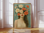 Flourish in Coral and Cream