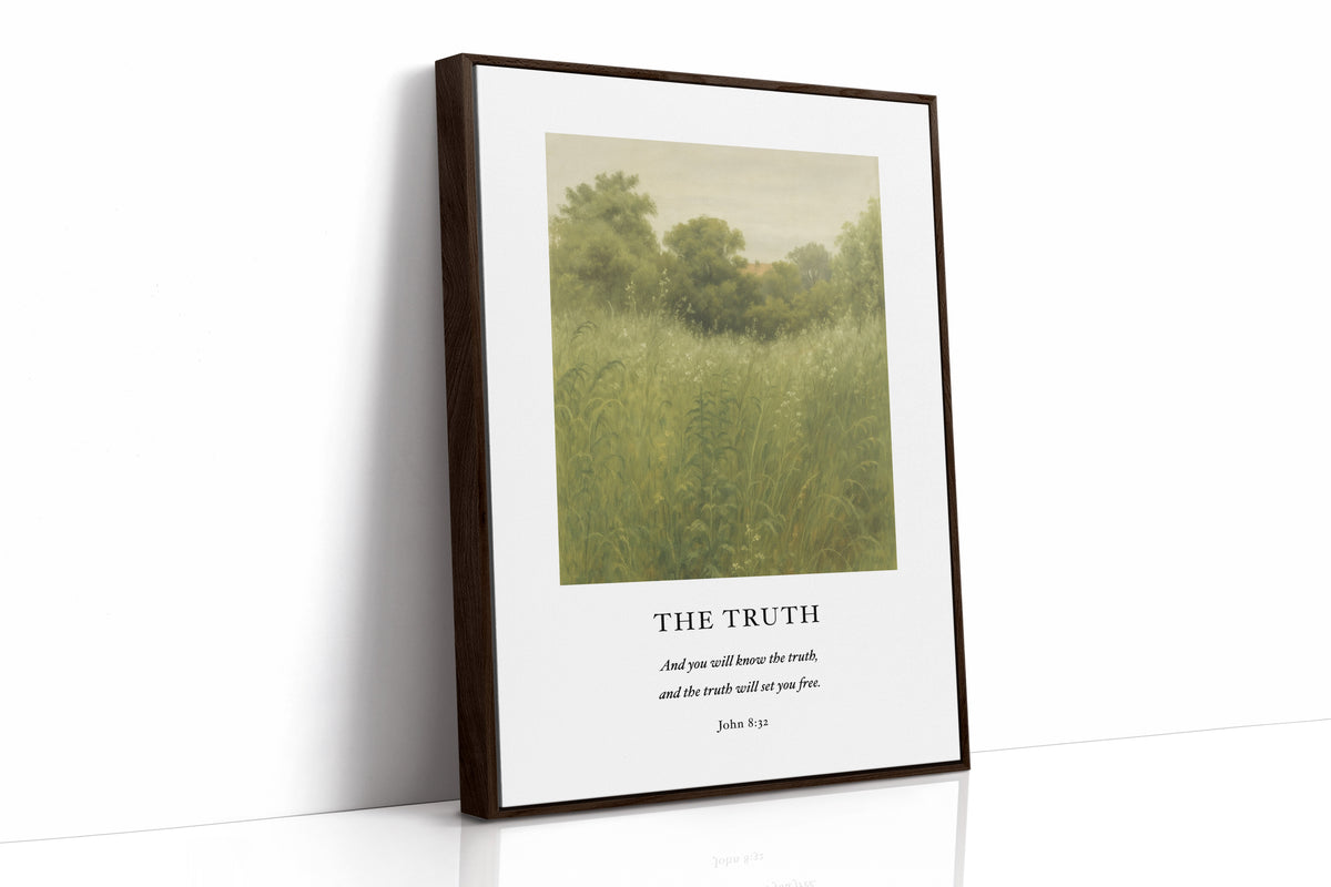 The Truth John 8 Field Scripture Art