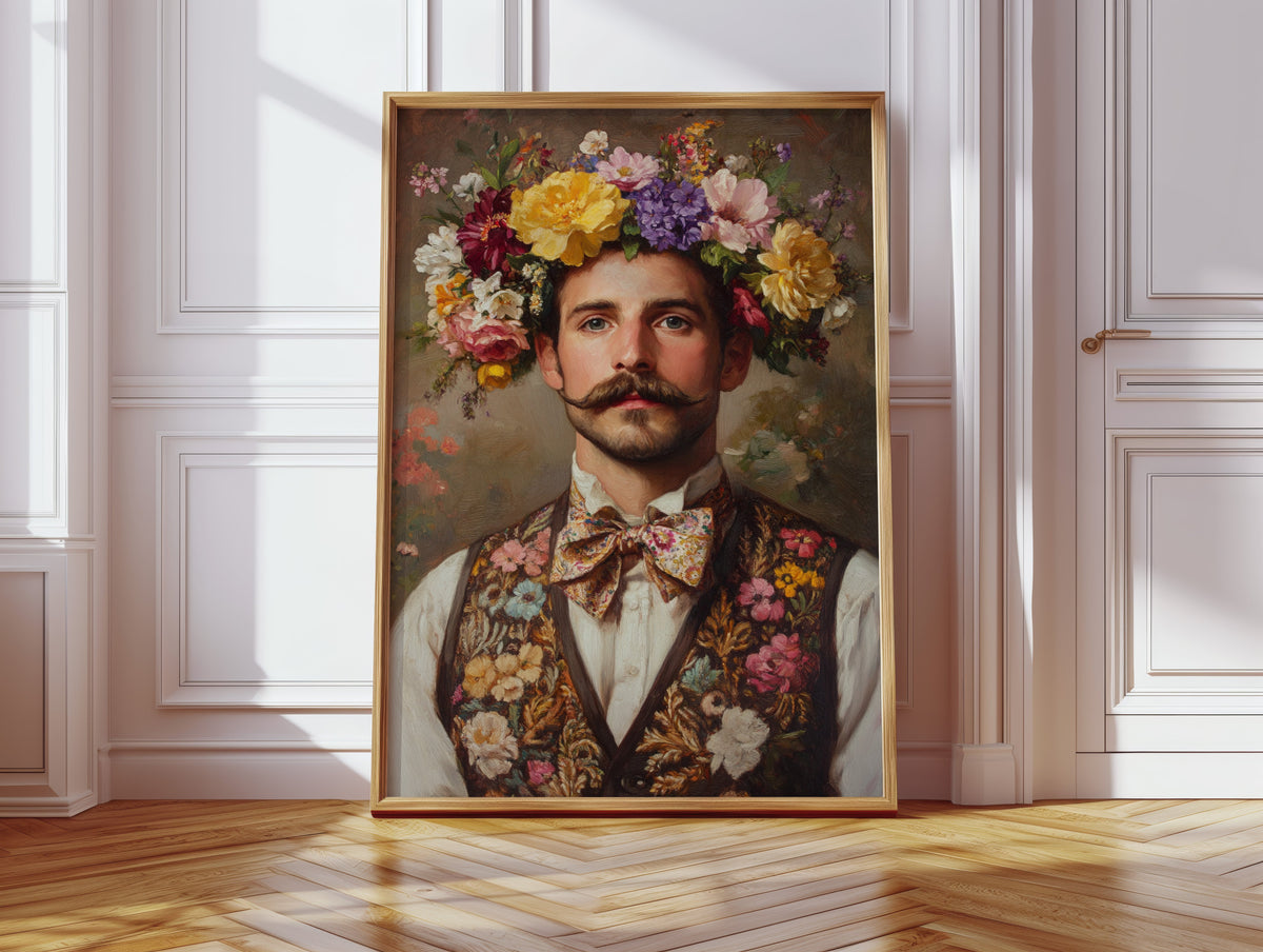 Floral Crown and Velvet Charm