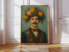 Floral Nobleman in Crimson Bowtie
