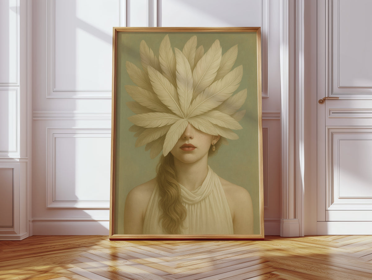 Golden Silence in Feathered Veil
