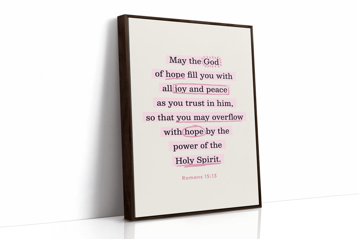 Romans 15 Hope and Peace Scripture Print