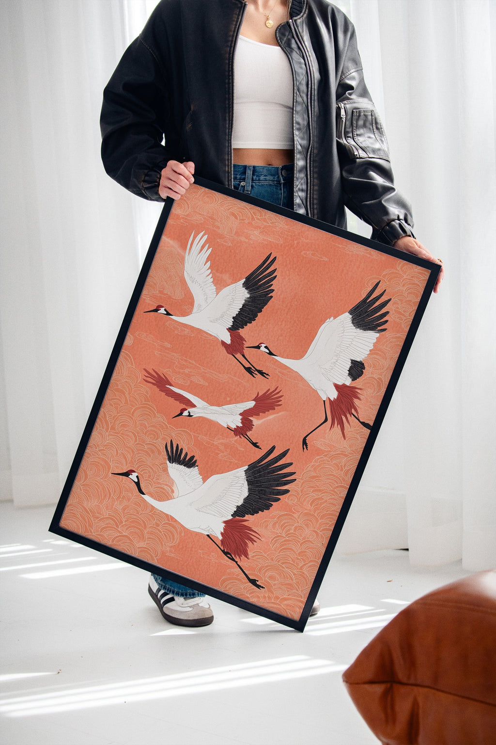 Japanese Crane Wall Art – Elegant Traditional-Inspired Print