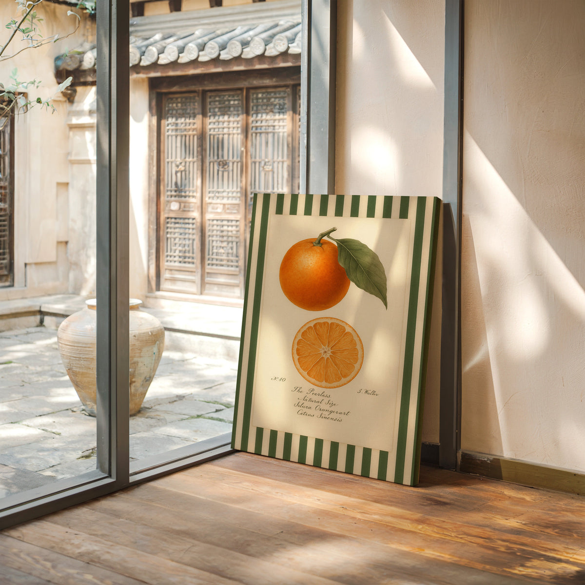 Vintage Orange Slice Botanical Study