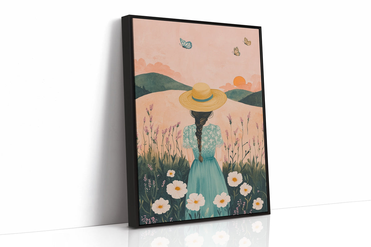 Sunset Stroll in Wildflower Dreams