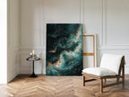 Celestial Drift in Emerald and Gold