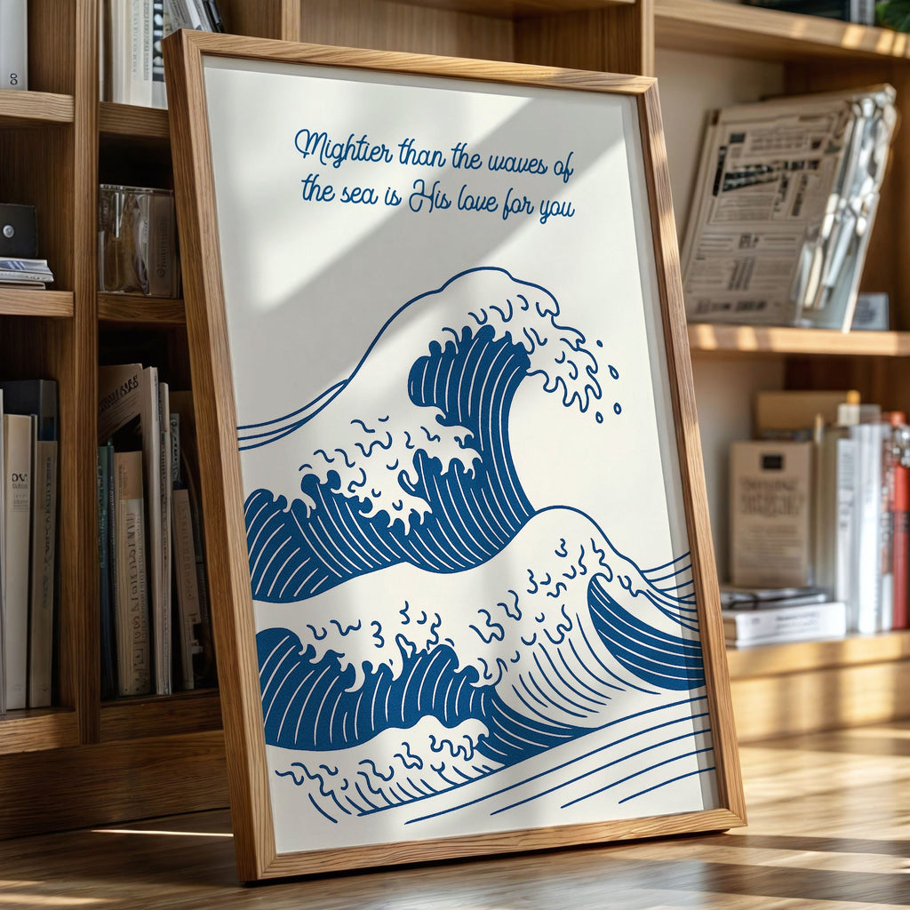 Mightier Than the Waves Ocean Print