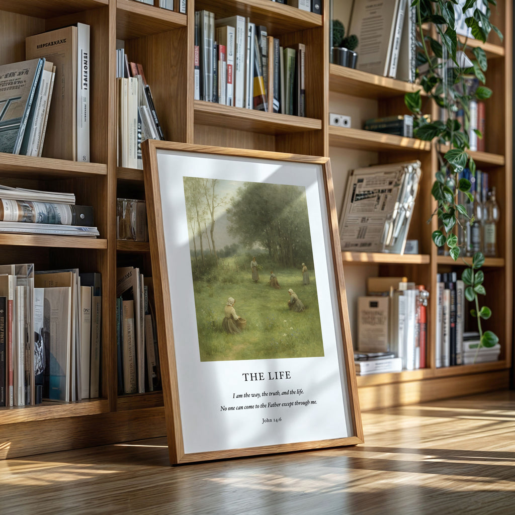 The Life John 14 Pastoral Scripture Print