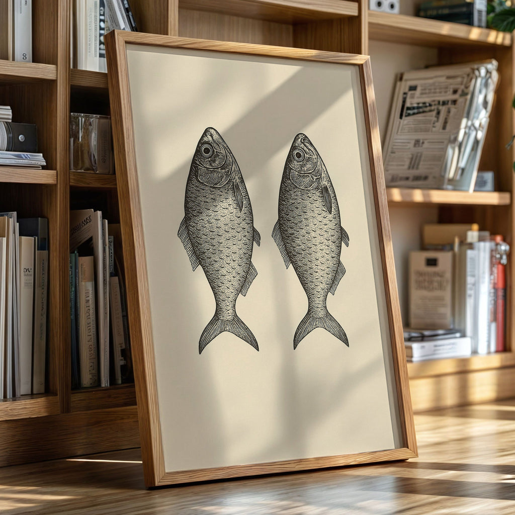 Two Fish Vintage Loaves and Fishes Symbol