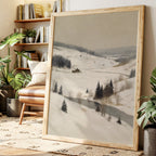 A Cabin Stands Amidst Winter's Embrace