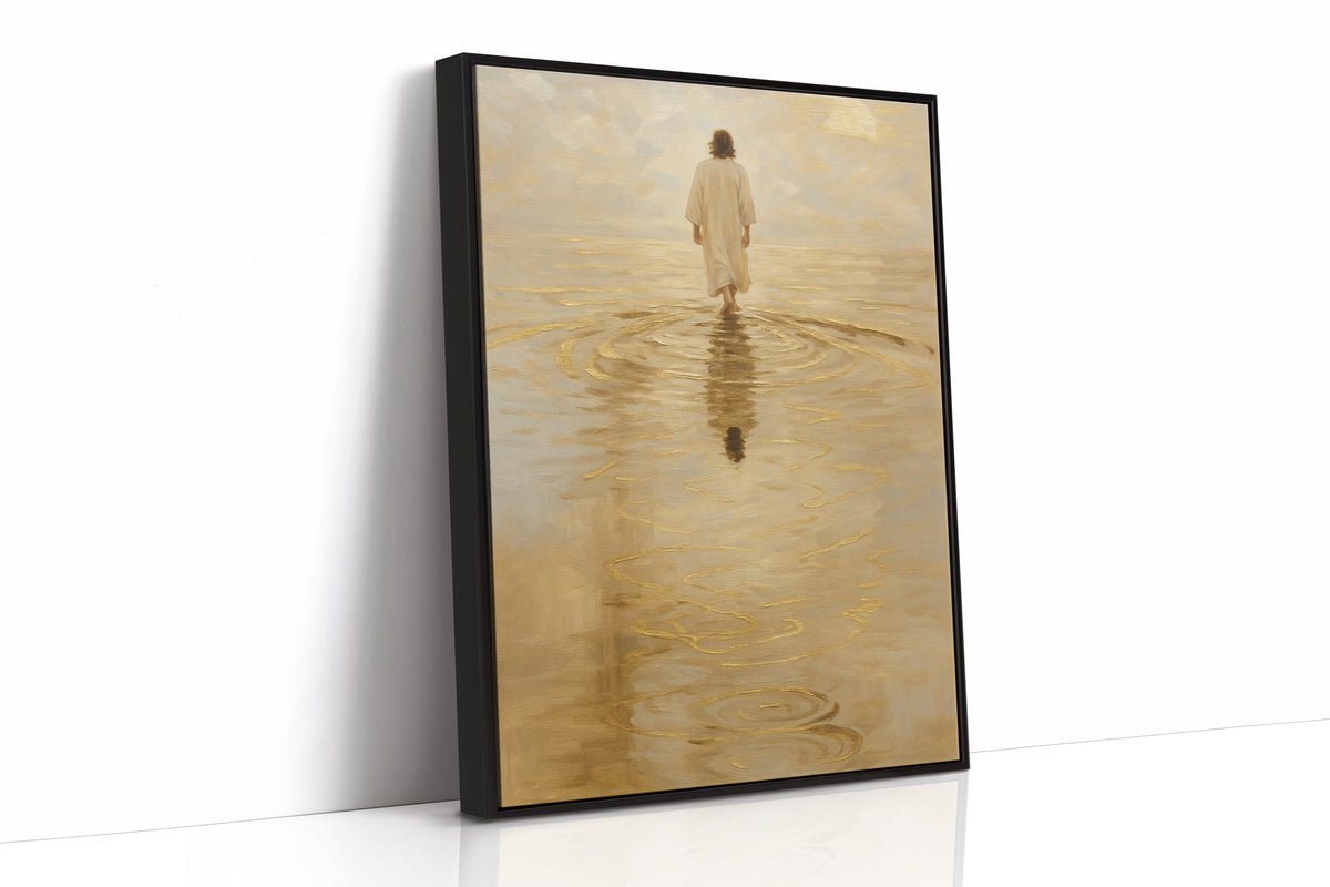 Golden Light Jesus Walking on Water