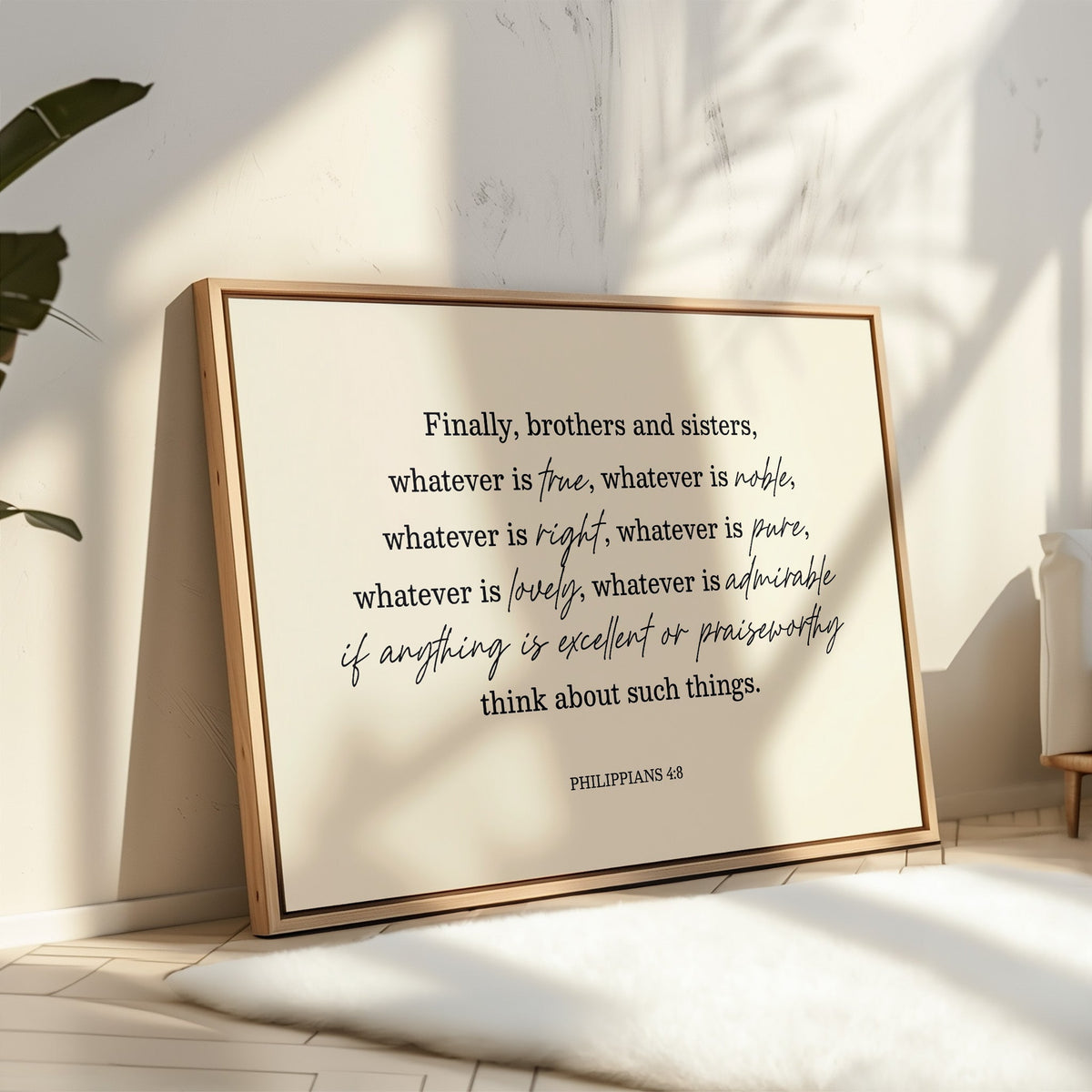 Think on These Things Philippians 4:8 Print