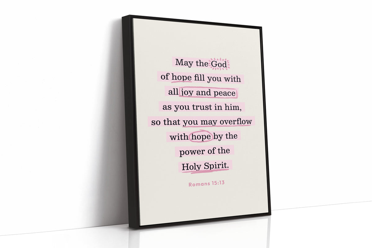 Romans 15 Hope and Peace Scripture Print