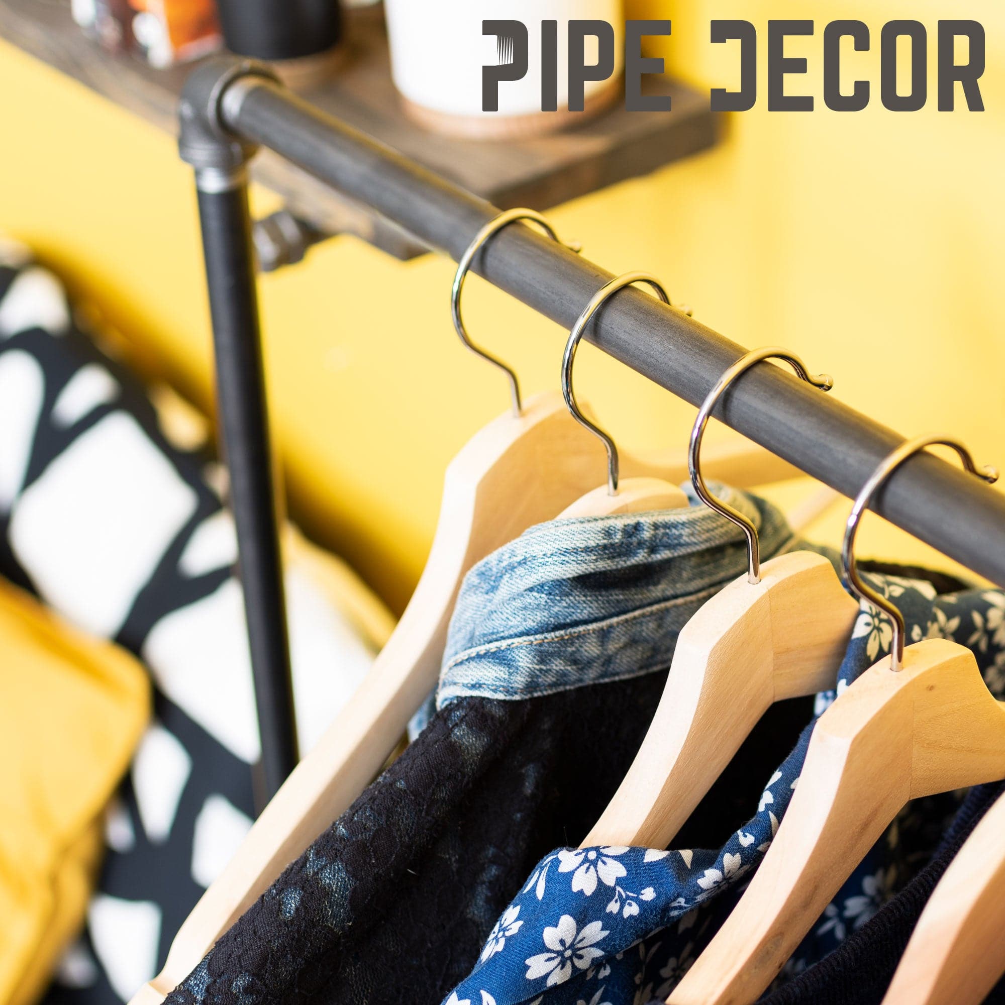 Freestanding Clothing Rack By PIPE DECOR