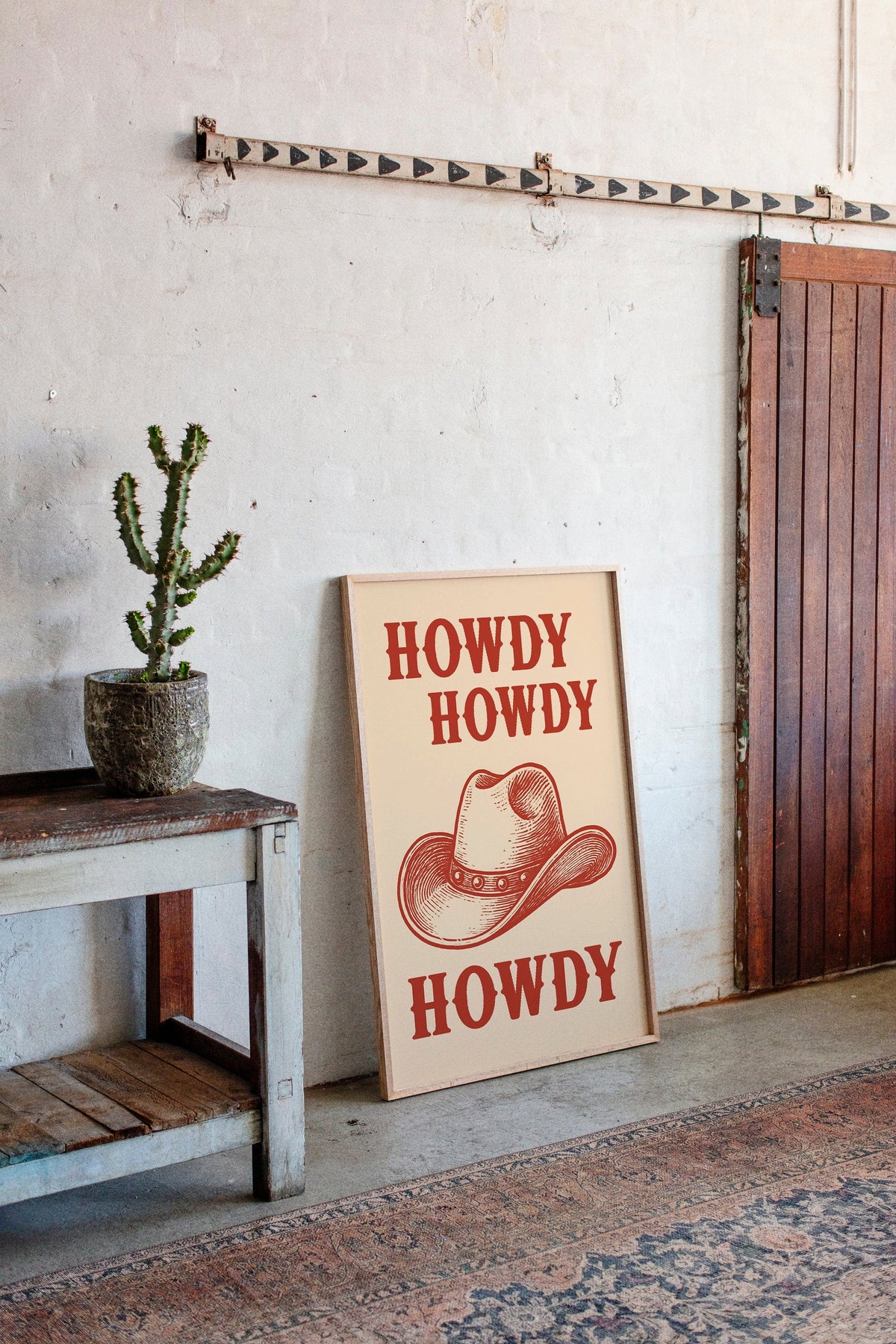 Howdy Howdy Western Hat Print