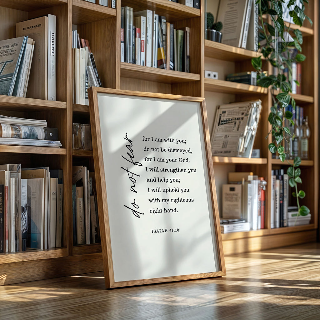 Do Not Fear Isaiah 41 Bible Verse Print