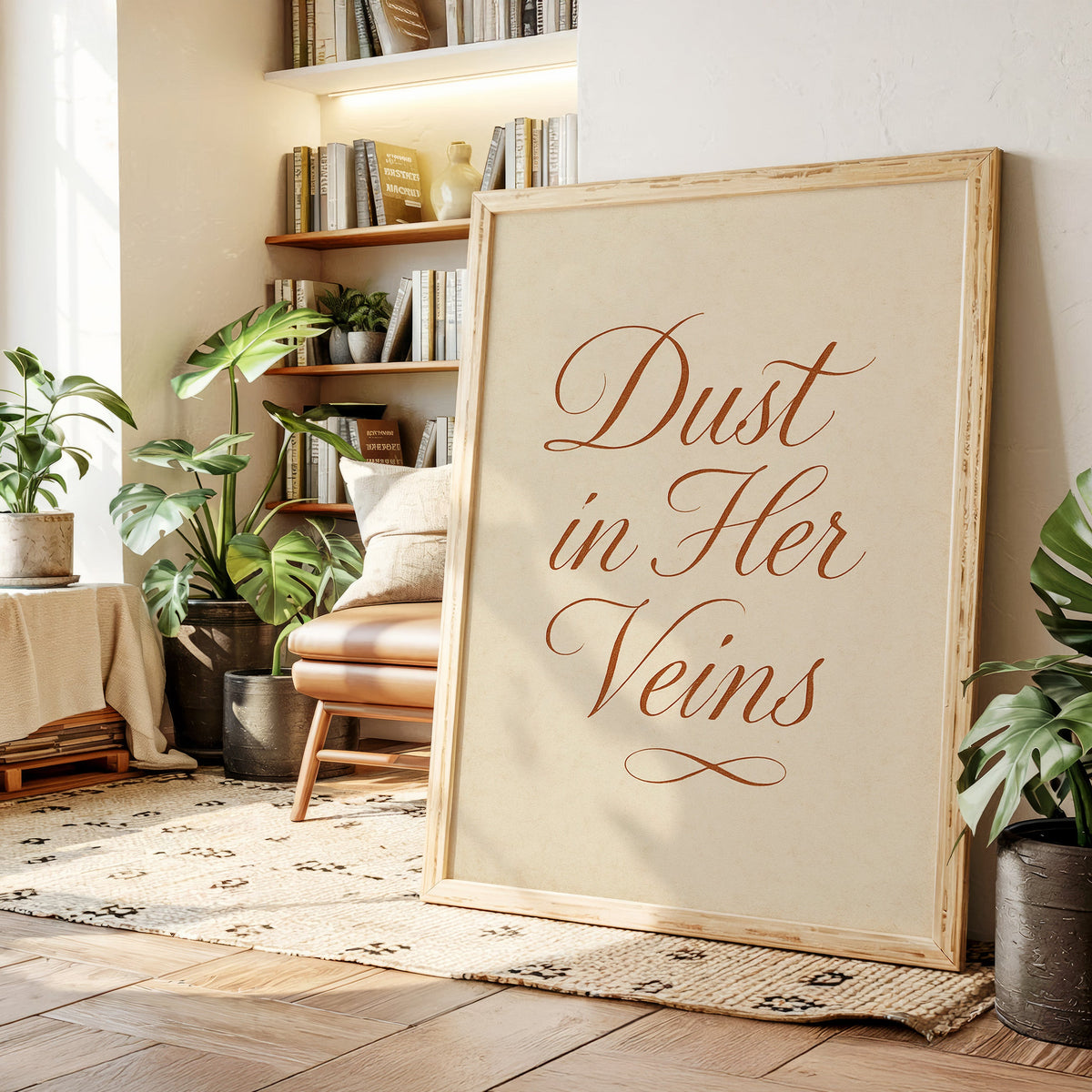 Dust in Her Veins Western Calligraphy Print