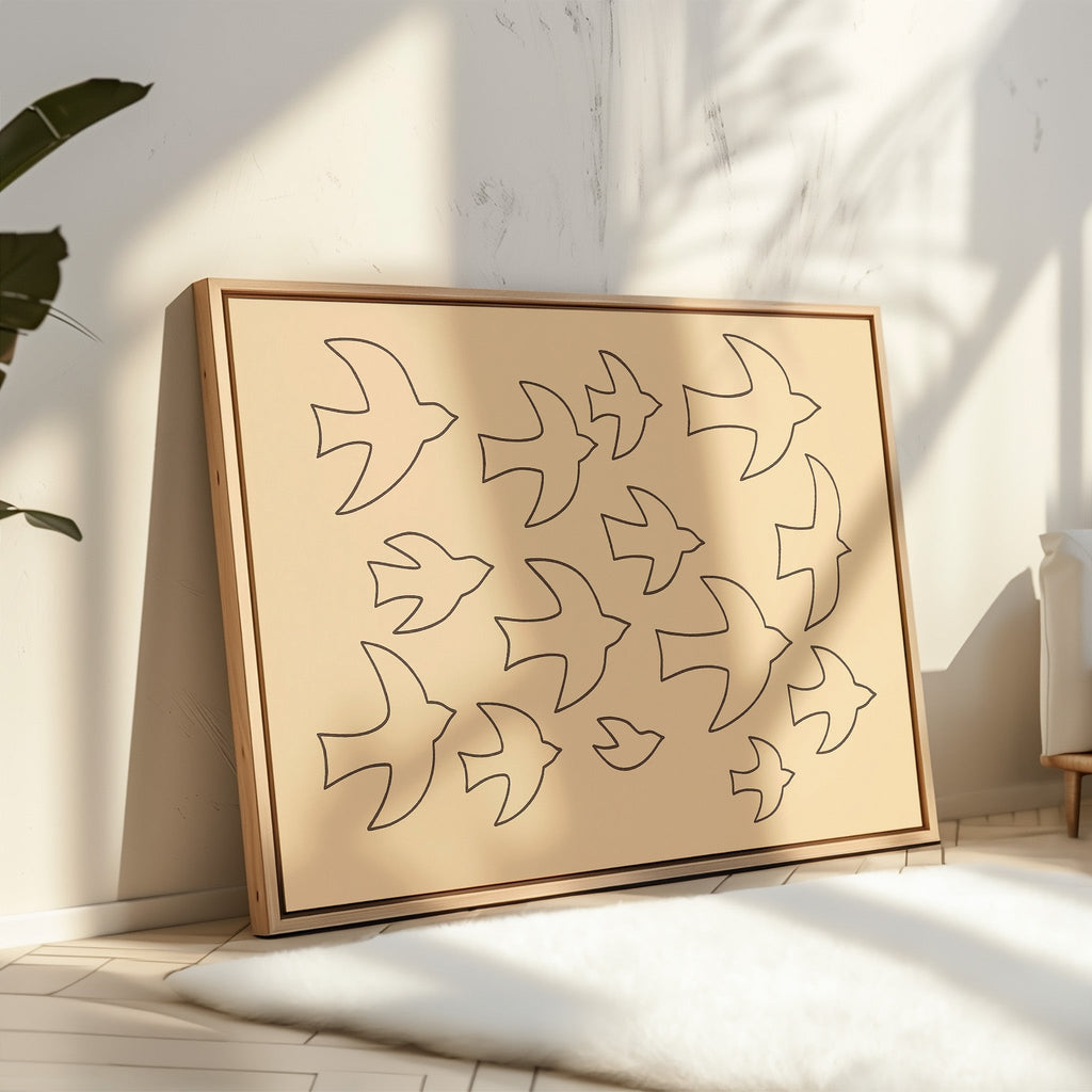 Minimalist Birds in Flight