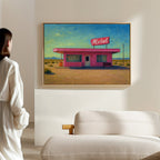 Desert Dream – Retro Pink Motel Wall Art