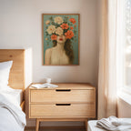 Flourish in Coral and Cream