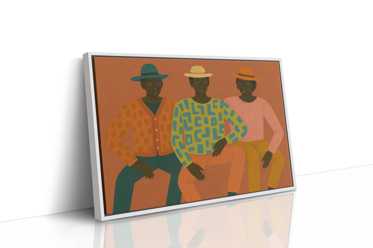 Three Friends in Patterned Harmony