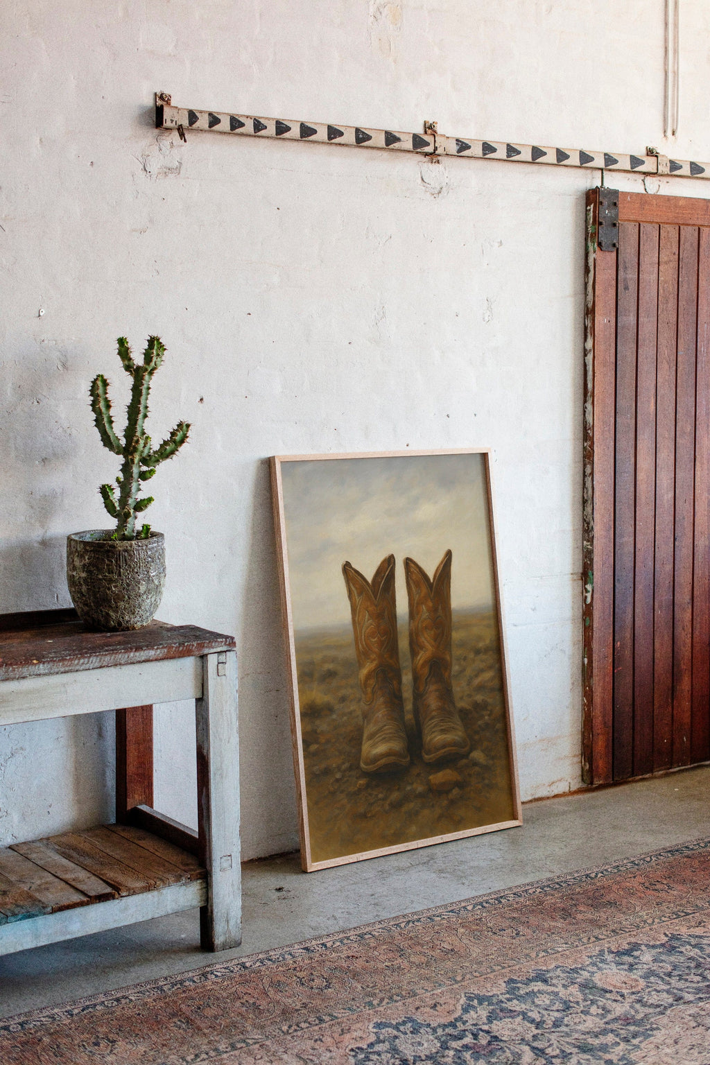 Western Boots Still Life – Cowboy Art Print