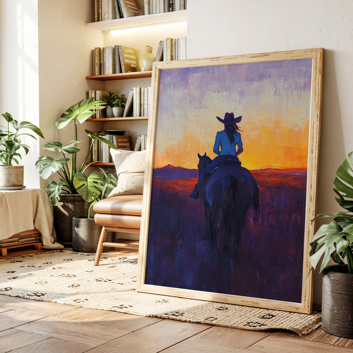 Cowgirl at Sunset Ride