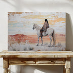 Desert Watcher on White Horse