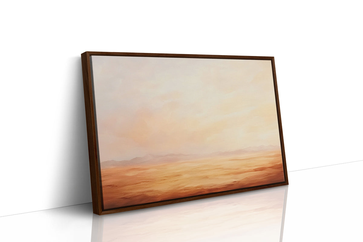 Golden Haze Over Desert Silence