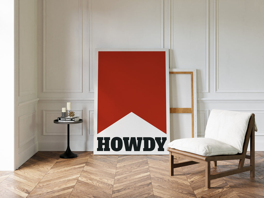 Howdy Western Banner Print