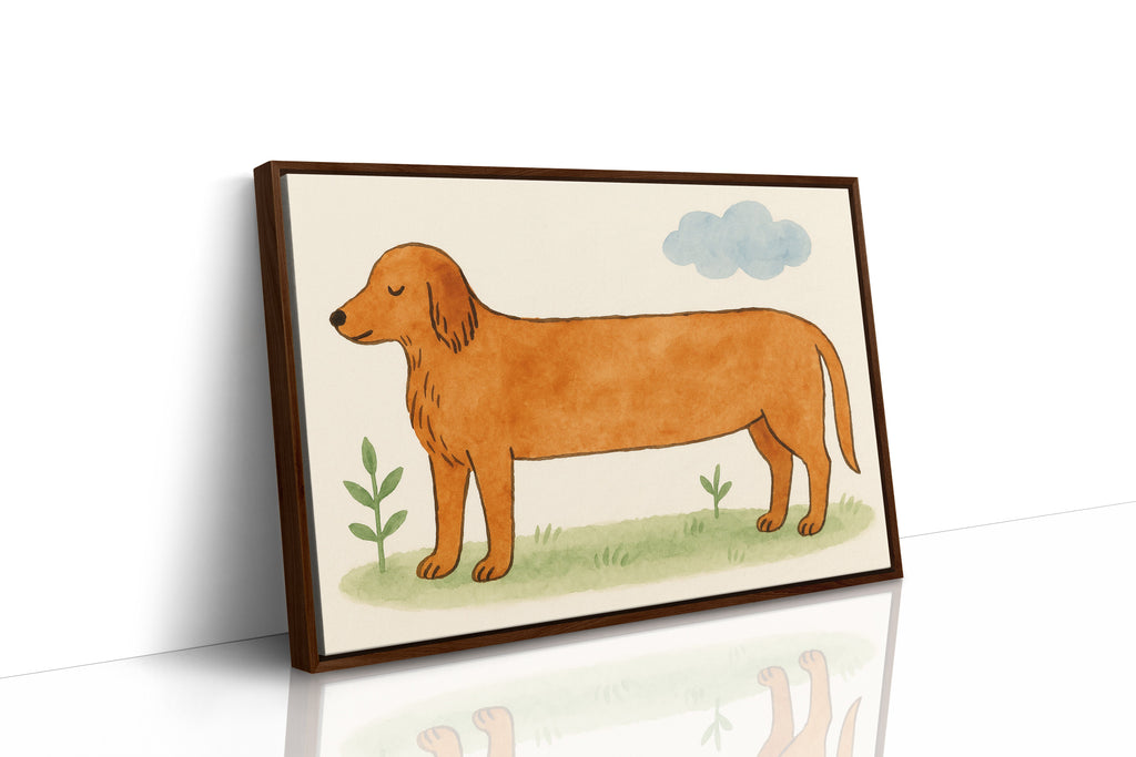 Golden Retriever Under Blue Skies