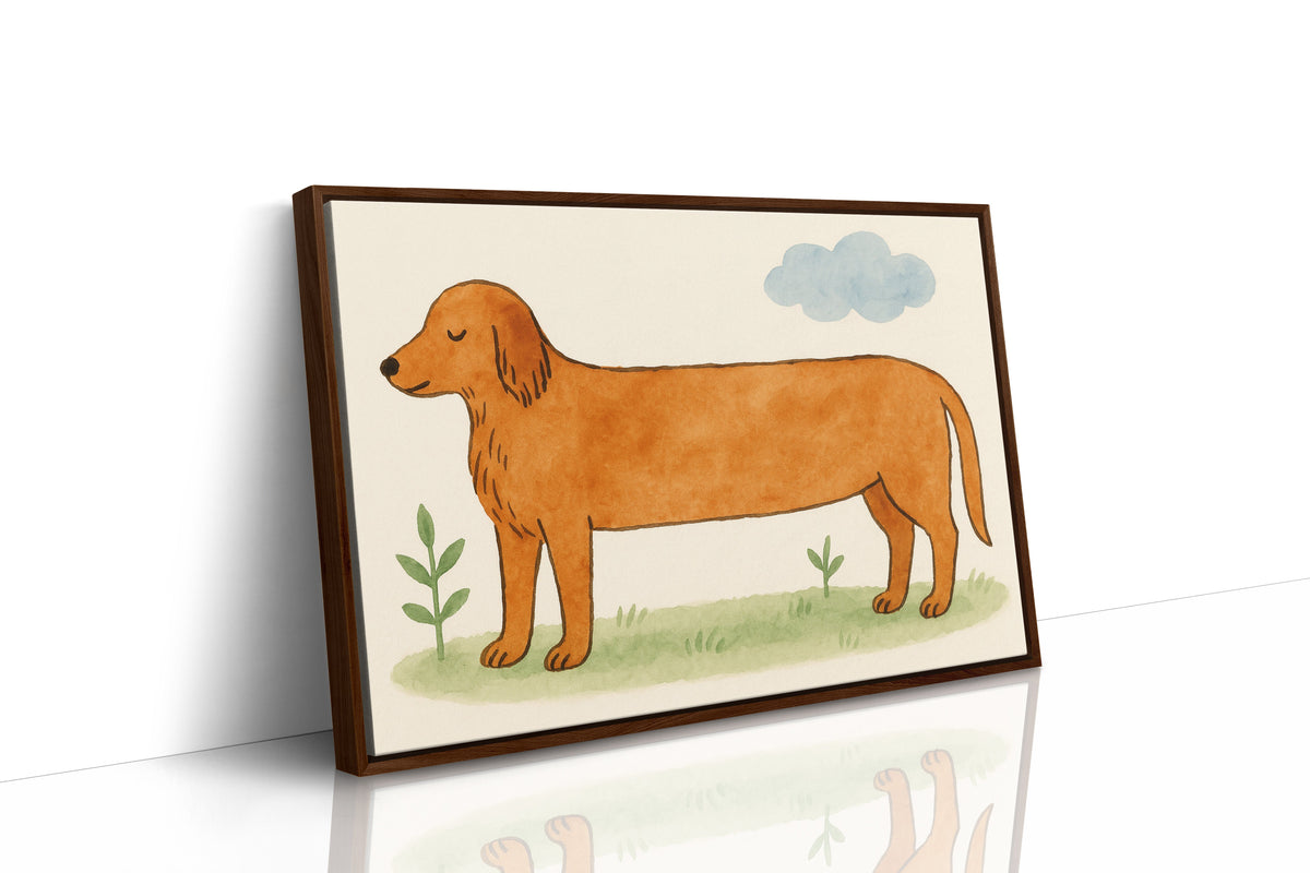 Golden Retriever Under Blue Skies