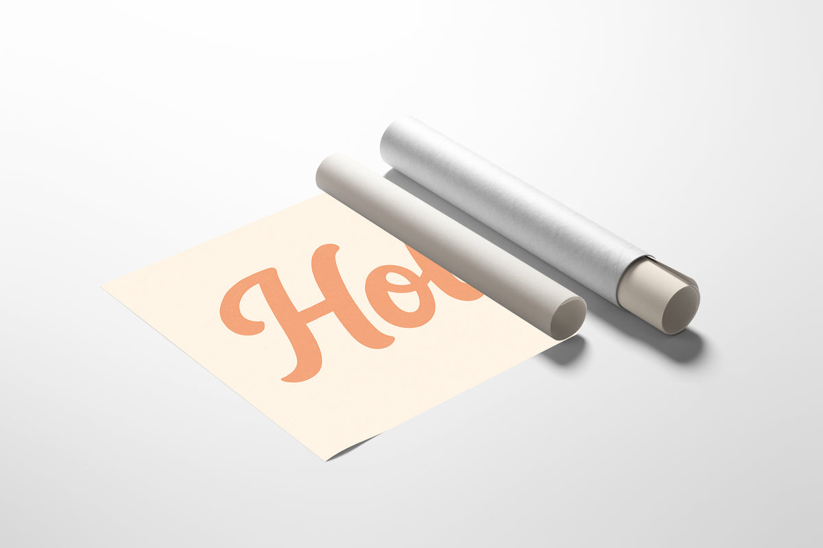Hola Retro Script Wall Art