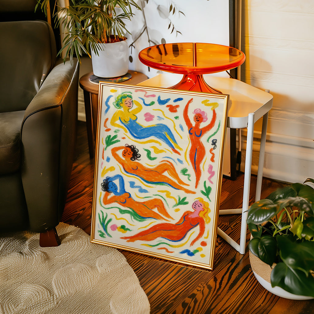 Joyful Nudes in Colorful Flow