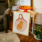 Orange Tabby in a Market Tote