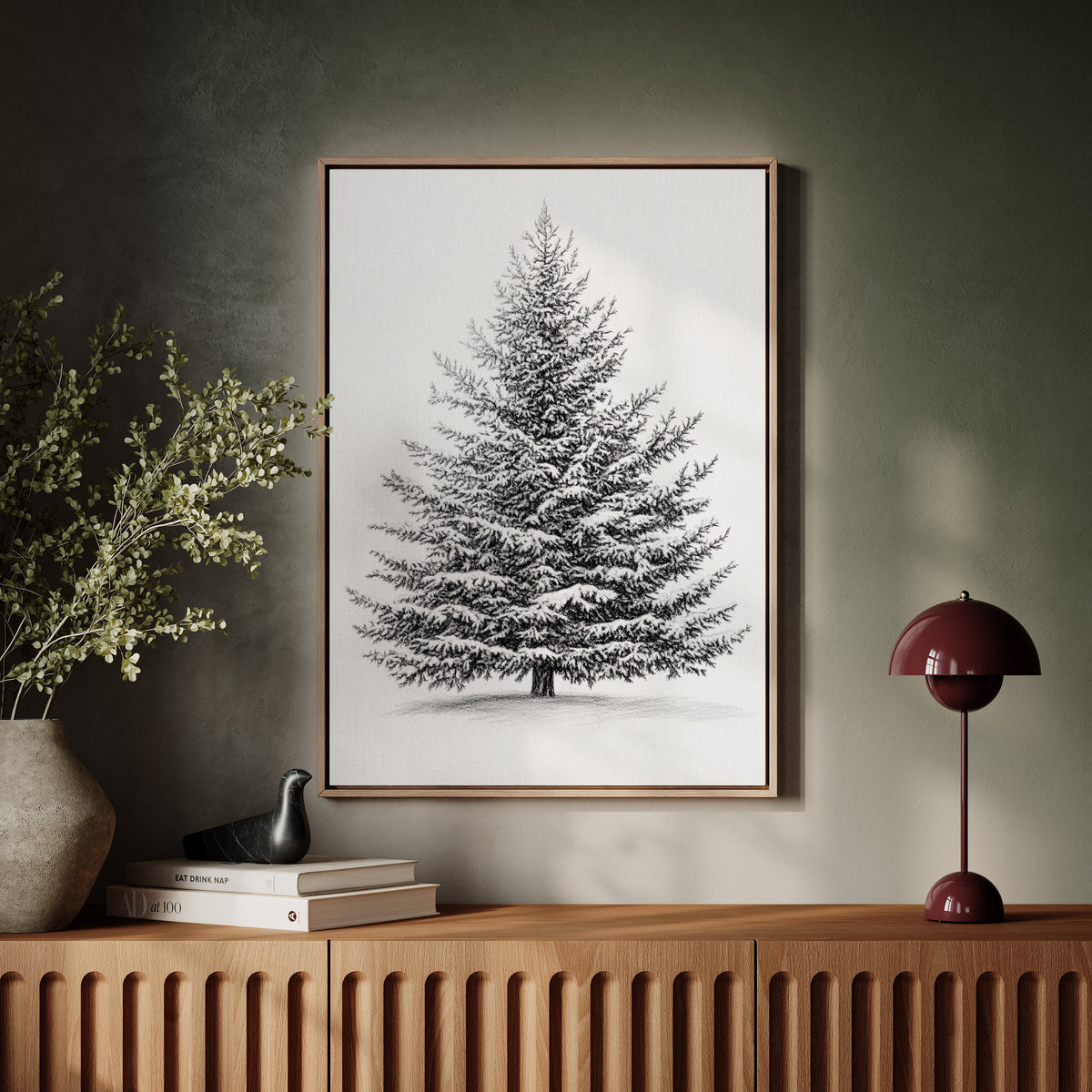 A Blanket Of White Snow-Covered Pine