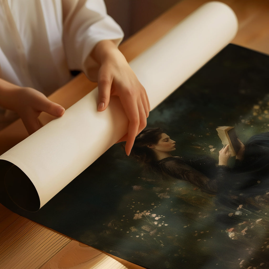 Twilight Reading in the Wild Meadow