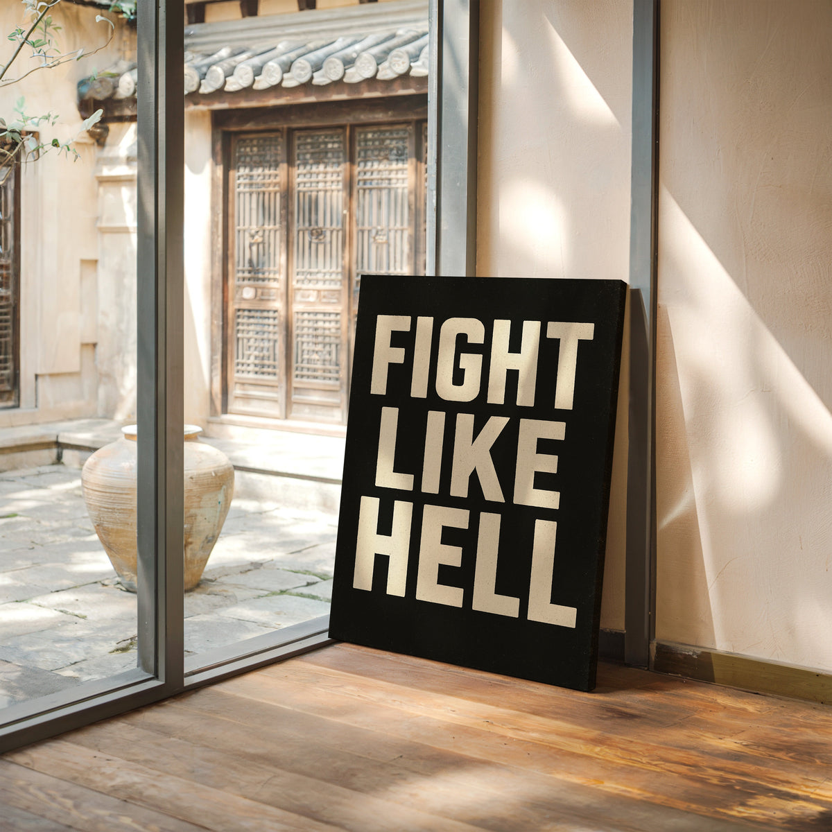 Fight Like Hell Gritty Bold Poster
