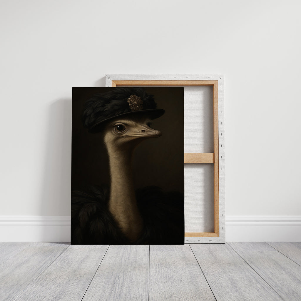 Ostrich in a Feathered Hat