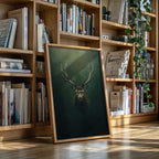 Crowned Stag in Forest Shadows