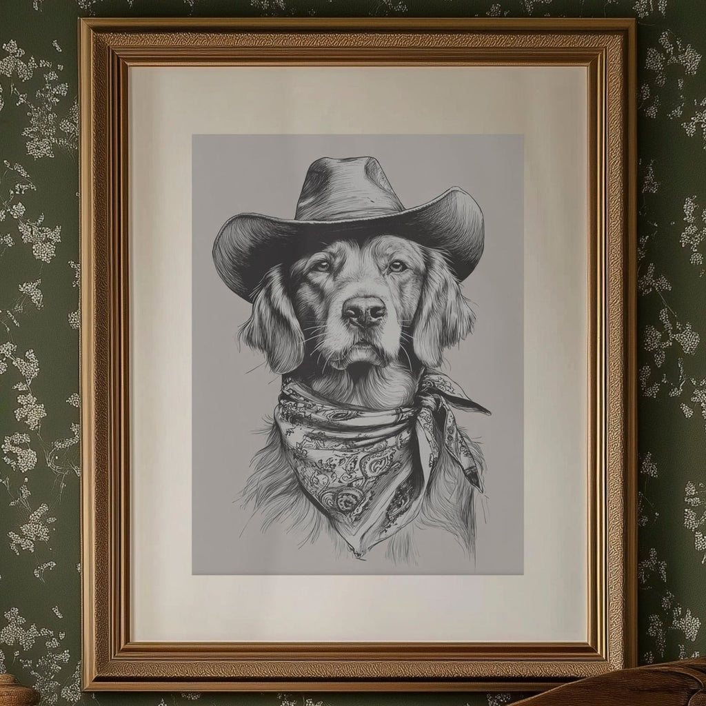 A Canine Cowboy's Stalwart Gaze