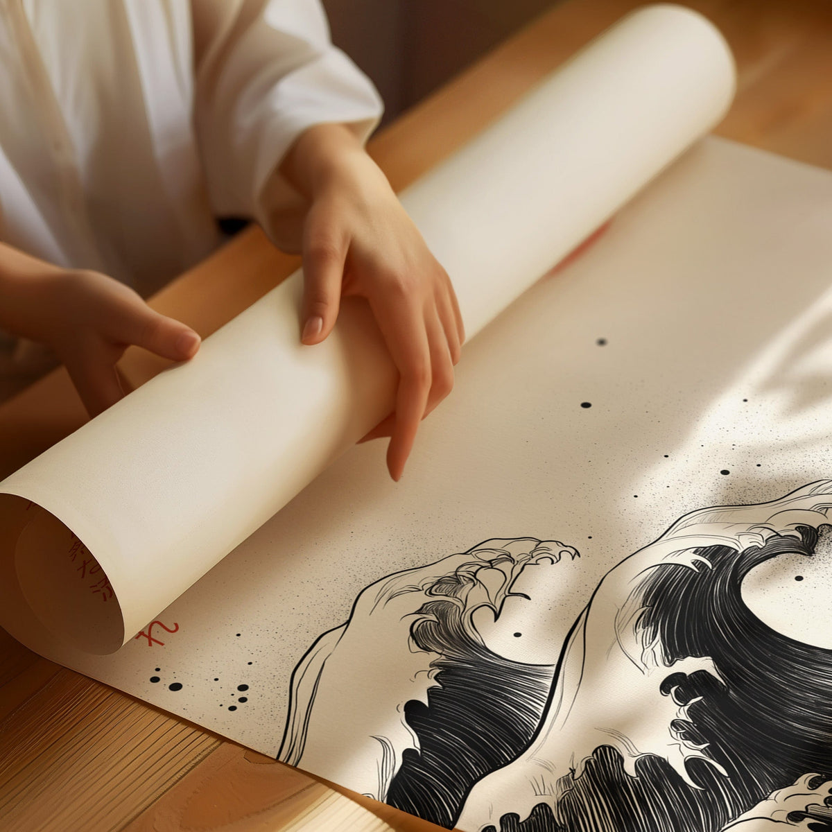 Japanese Ink Waves – The Flow of Nature