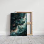 Celestial Drift in Emerald and Gold