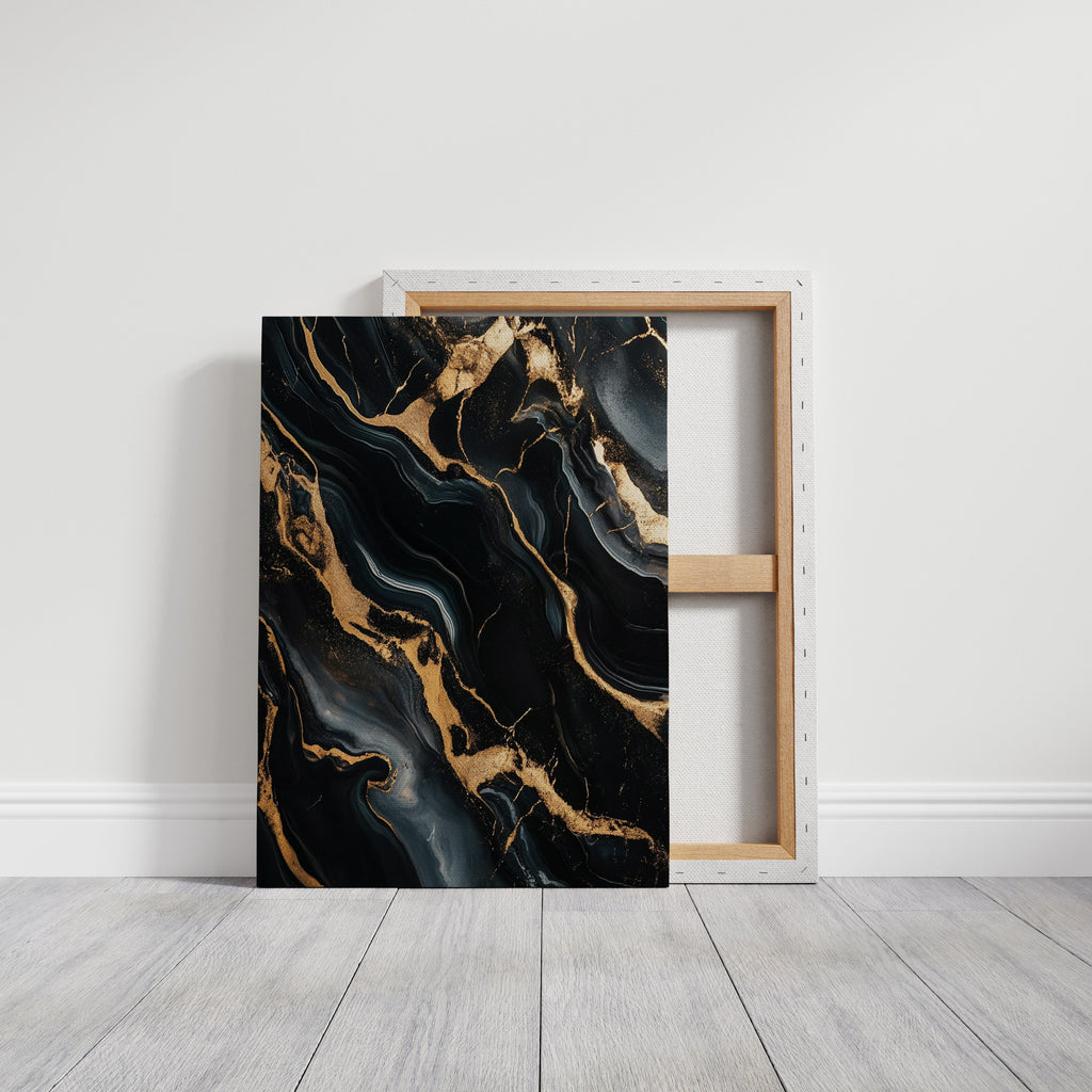 Black Marble Blaze with Liquid Gold