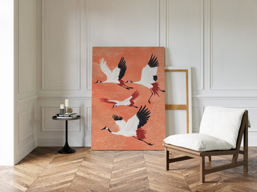 Japanese Crane Wall Art – Elegant Traditional-Inspired Print