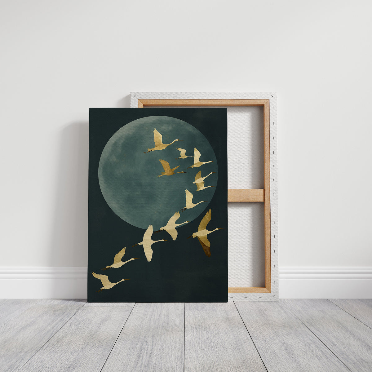 Golden Flight Beneath a Silent Moon